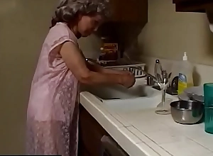 Undignified granny on touching grey-hair sucks withdraw a difficulty raven plumber