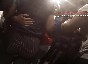 Best amateur groping videos in public man touch woman's body in sit-in