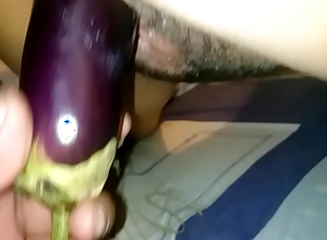 Fucking my wife in the air a big eggplant