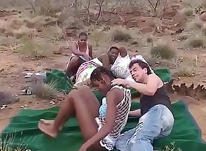 Real african safari groupsex orgy nearby nature