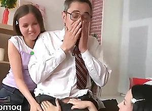 Nice schoolgirl was teased and banged by her elderly teacher