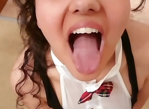 Schoolgirl daughter fucks next door neighbour and swallows a massive cumshot while delivering vaginas pov indian