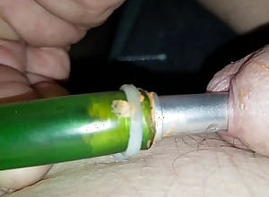 Pulling Another Barbed Fitting From My Tight Pisshole After Swapping Piss And Water Into A Water Spunk 2