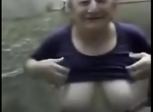 granny show fat tits