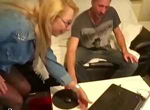 German Mom Caught Bro Jerking and Helps him with Think the world of
