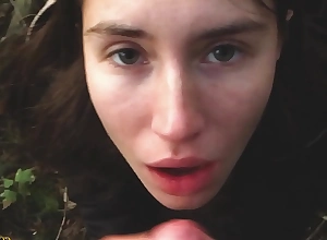 Young shy Russian inclusive gives a blowjob in a German forest and swallow sperm in POV  (first homemade porn from family archive). #amateur #homemade #skinny #russiangirl #bj #blowjob #cum #cuminmouth #swallow