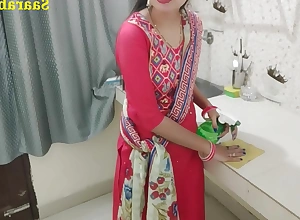 Indian hot wife got screwed while cleaning beside kitchen