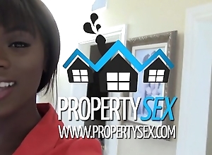 Propertysex - beautiful sooty dictatorial property agent interracial sex with purchaser